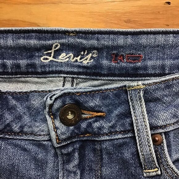 Y2K levis jeans size 29 jegging mid/high rise waist stretch lightwash blue denim - Picture 5 of 13